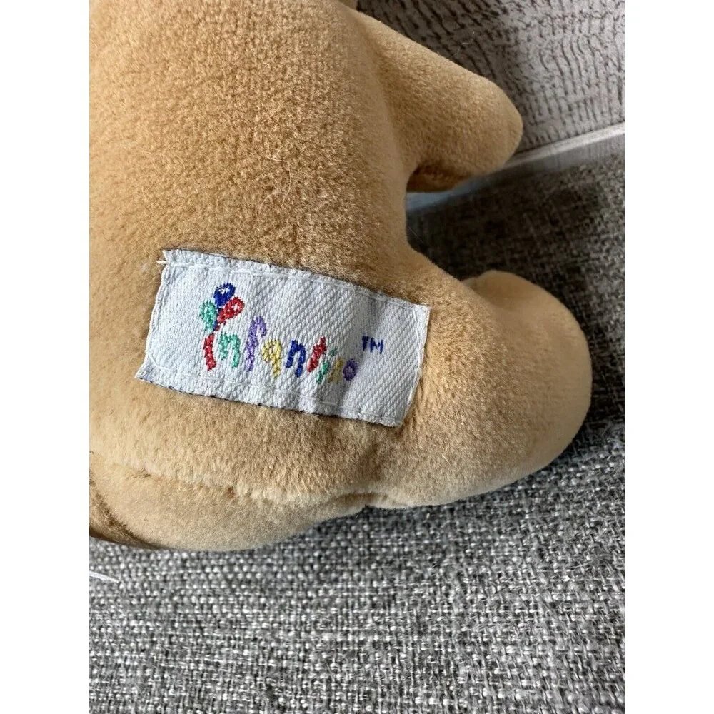 Infantino It's a Boy Brown Teddy Bear Stuffed Plush Blue Ribbon